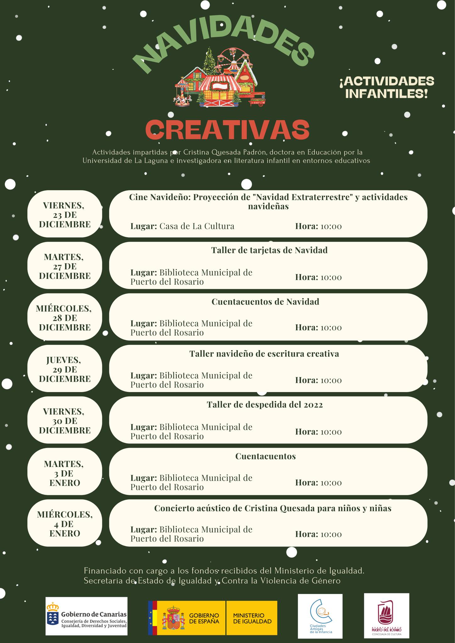 CARTEL-CONCEJALIA-CULTURA-NAVIDADES-CREATIVAS-CRISTINA-QUESADA-2
