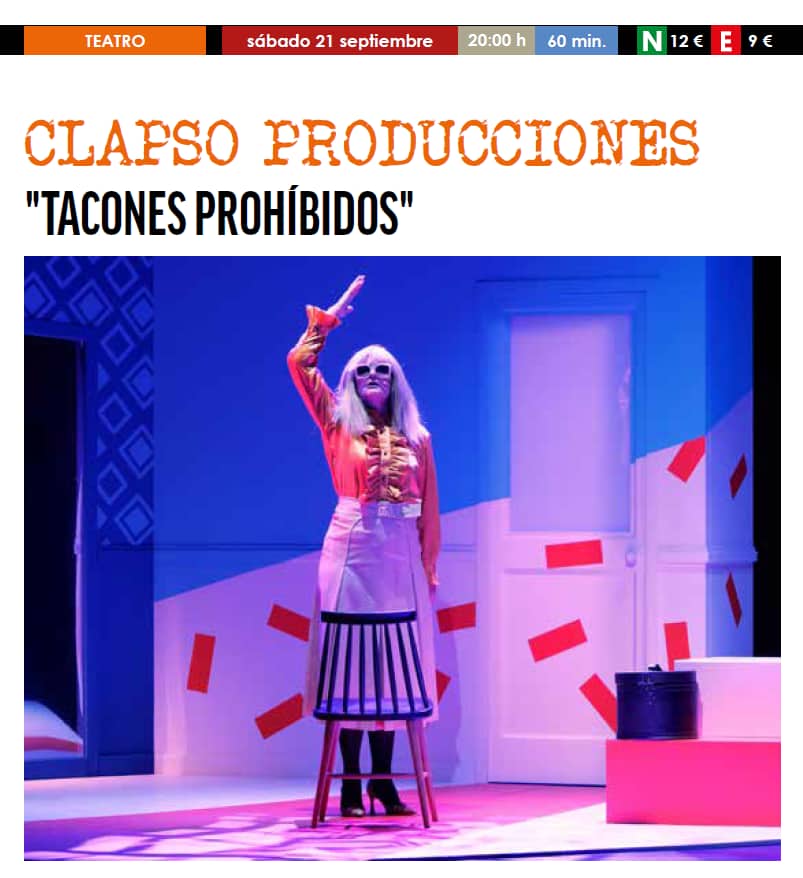Cartel tacones prohibidos
